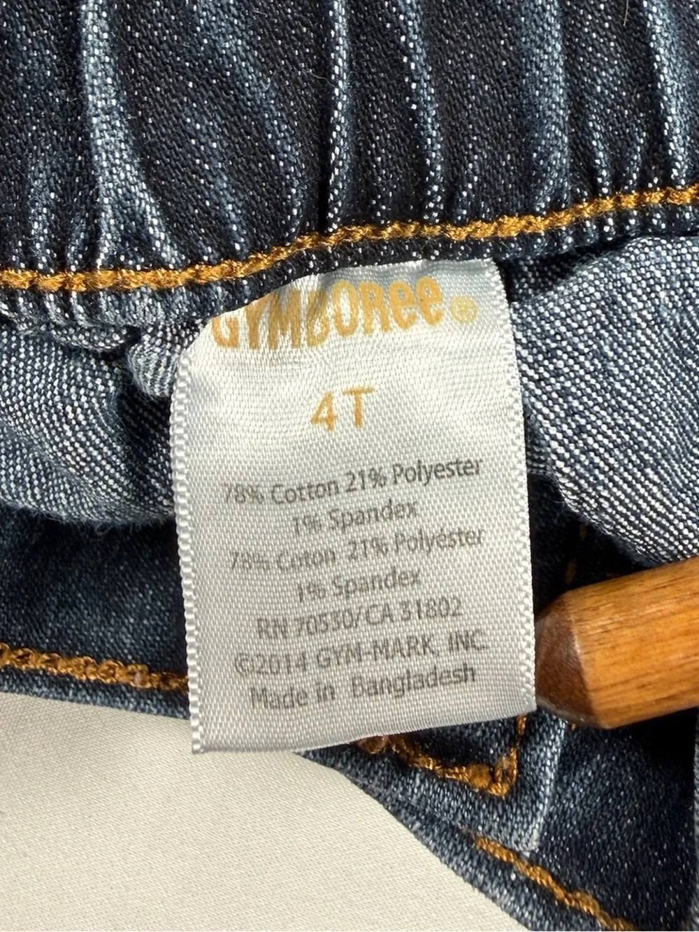 GYMBOREE‎ Bow Pocket Girls Jeans Size 4T Straight Leg Denim Cottage Cute 2014